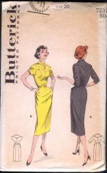 7231 50s LONGER STRAIGHT YOKE POCKET DRESS PATTERN 18 36''; OR 20 38"B CHOICE